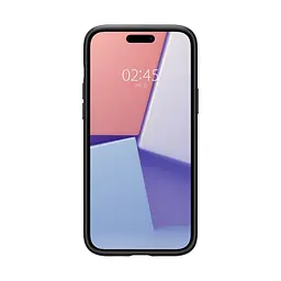 Чехол Spigen Liquid Air для iPhone 15 Plus Matte Black (ACS06650) + защитное стекло - мініатюра 3