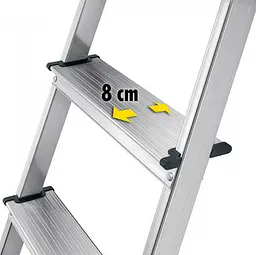 Драбина алюмінієва Hailo L60 Standard Line, 6 ступенів (8160607) - мініатюра 4