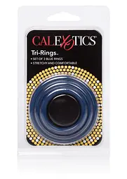 Ерекційне кільце CalExotics Tri-Rings 3 шт синій - мініатюра 5