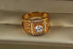 Печатка Xuping Jewelry Георг р 19 золотиста - мініатюра 2