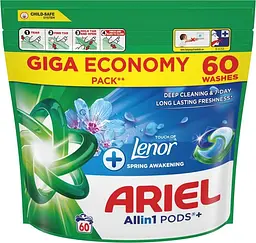 Капсули для прання Ariel Все-в-1 Дотик Lenor Пробудження весни 60 шт - мініатюра 2