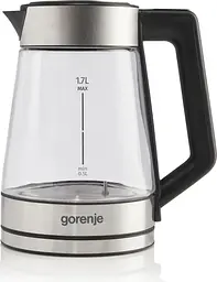 Електрочайник Gorenje 1.7 л 2 200 Вт скло нержавіюча сталь kuh0015380 - мініатюра 2