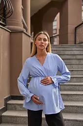Блуза для вагітних та годуючих Toscana XXL (50) Lullababe Блакитний - мініатюра 2