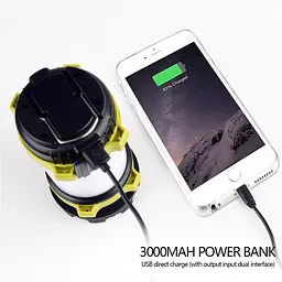Кемпінговий акумуляторний ліхтар світильник HC-260 + Powerbank - мініатюра 9