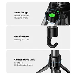 Штатив UGREEN LP661 Professional Tripod for Phone & Camera(UGR-15187) (UGR-15187) - мініатюра 5