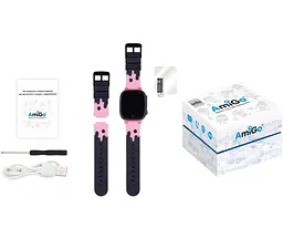 Дитячий смарт-годинник AmiGo GO008 MILKY GPS WIFI (Pink) [61001] - мініатюра 7