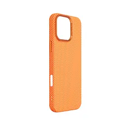 Карбоновый чехол для Apple iPhone 16 Pro Max, LikeCarbon2 MagCase, оранжевый, тонкий защитный чехол-панель из поликарбоната с магнитами N52, MagSafe, противоударный, совместим с беспроводной зарядкой, приподнятые края для защиты камеры - мініатюра 3