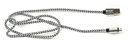 Кабель PowerPlant USB 2.0 AM/Xiaomicro B, двосторонній, 1м, сірий