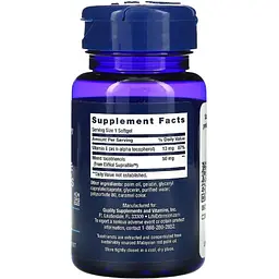 Вітамін Е Супер абсорбуючі Токотрієноли Life Extension Super Absorbable Tocotrienols 60 капсул - мініатюра 2