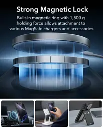 Чохол із захистом на камеру + захисне скло ESR Classic Hybrid Case (HaloLock) Set Frosted Black для iPhone 16 Pro (1A7780104) - мініатюра 3