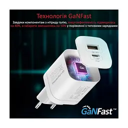 Зарядний пристрій Promate 33W USB-C + USB-A (powerport-33.white) - мініатюра 5
