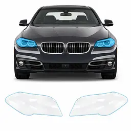 Антигравійна захисна бронеплівка за лекалами для BMW 5 Series F10 facelift 2013-2017 - оптика (фари та ПТФ)