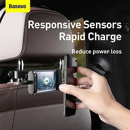 Держатель Baseus Energy Storage Backseat Holder Wireless Charger 15W (WXHZ-01) - мініатюра 10