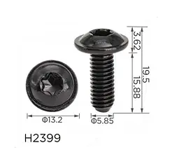 Гвинт M6x16 Citroen Peugeot Opel 6924H2 (H2399)