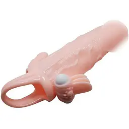 Подовжуюча насадка з вібрацією Brave Men Vibrating Sleeve Flesh LyBaile BI-026223 88025 - мініатюра 5