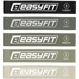Резинки для фітнесу EasyFit MonoBand набір 5 шт