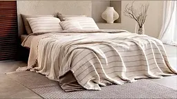 Муслінове покривало Striped Vizon 230х250 см Saheser pbe0051327
