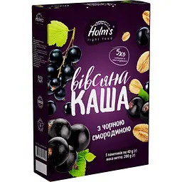 Уцінка. Каша вівсяна Holm's light food з чорною смородиною 200 г  - мініатюра 1