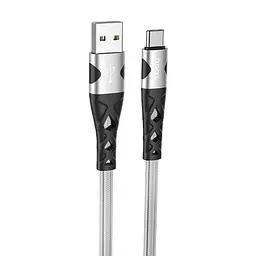 Кабель Hoco U105 Pisces Cable USB to Type-C 2,4A 1,2m Black