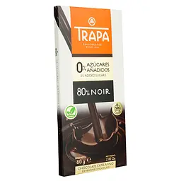 Шоколад чорний Trapa без цукру 80 г - мініатюра 2
