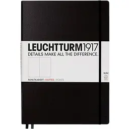 Блокнот Leuchtturm1917 Master Slim A4+, чорний, крапка (321149)