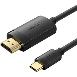 Кабель USB 2.0 Type-C M - HDMI M, 2.0m 4K 60 Гц PVC Черный Vention