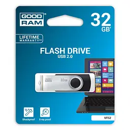 Флеш-накопичувач GoodRam 32GB USB 2.0 Twister Black (UTS2-0320K0R11#) - мініатюра 2