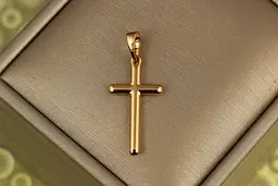 Хрестик Xuping Jewelry круглий 2.4 см золотистий