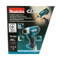 Гвинтокрут імпульсний акумуляторний Makita TD110DZ (110 Нм, 1/4", CXT, без акумуляторів та зарядного пристрою) - мініатюра 6
