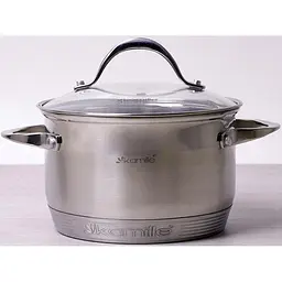 Каструля Mystery зі скляною кришкою, 7-шарове дно Kamille Ø24х14,5 см kuh0007792
