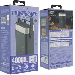 Портативна батарея Remax RPP-596 40000mAh Power Bank PD20W+QC22.5W Black - мініатюра 3