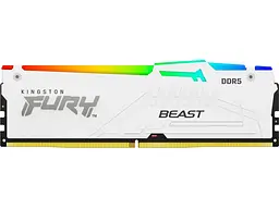 Модуль пам'яті Kingston FURY 16 GB DDR5 5600 MHz Beast White RGB (KF556C40BWA-16) - мініатюра 2