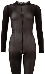 Комбінезон NO:XQSE Catsuit with Lace Colla, M/L (чорний) - мініатюра 6