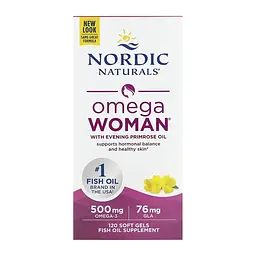 Омега-3 риб'ячий жир Nordic Naturals Omega Woman для серця, мозку та зору 120 софтгелів