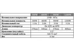 ТЕН для рушникосушки Gwarant 600 Вт з терморегулятором Білий 30412 - мініатюра 3