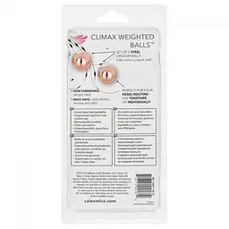 Вагінальні кульки CalExotics Climax Weighted Kegel Balls Nickel-Free Rose Gold - мініатюра 4