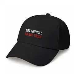 Кепка «Not friendly. Do not touch» чорна