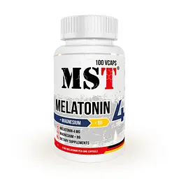 MST Мелатонін + Магній В6 Melatonin 4 мг - 100 вег. капсул