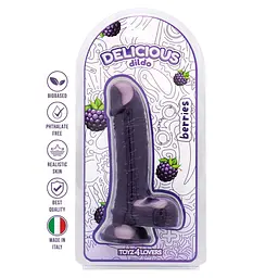 Фалоімітатор з ароматом ожини Toyz4lovers Delicious Dildo Berries, 18 см - мініатюра 7