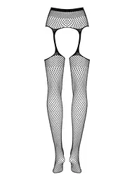 Колготки з імітацією панчох Obsessive Garter S815 S-L чорний - мініатюра 7