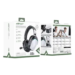 Бездротові накладні навушники ACEFAST H11 gaming wireless headset білий - мініатюра 2
