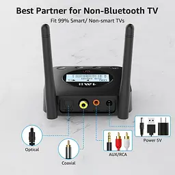 Bluetooth-передавач 1Mii B06TX+ 5.3 для ТВ і ПК, підтримка 2 навушників - мініатюра 4