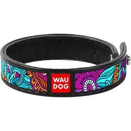 Браслет Waudog Design Літо, шкіра, M, 21-23х1,5 см, чорний