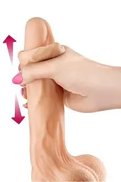 Фалоімітатор із рухомою крайньою плоттю Real Body - Real Brad, діаметр 4,5 см, TPE - мініатюра 2