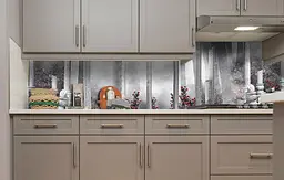 Вініловий кухонний фартух Ангел Колони наклейка для кухні ПВХ Абстракція Сірий Happy Pocket Z181860 - мініатюра 5