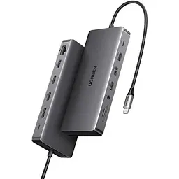 Док-станція USB3.2 Type-C - - HDMIx2,4K60Hz/4xUSB-A/2xUSB-C3.2/DP4K60Hz/RJ45/SD/TF/AUX PD 100W CM681 (15978)