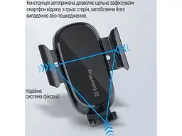 Автомобільний тримач для смартфона ColorWay Dashboard Car Wireless Charger 15W Black (CW-CHAW037Q-BK) - мініатюра 8