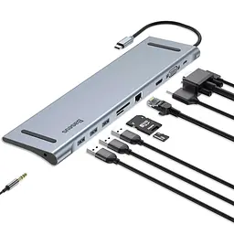 Док-станція для ноутбука Baseus Enjoyment Series Type-C Notebook Hub Adapter (CATSX-F0G) - мініатюра 2