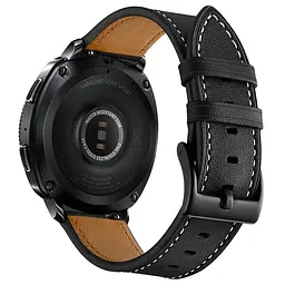 Ремінець для Samsung Gear Sport - чорний Watchbands Standart ширина кріплення 20мм розмір L шкіряний (WB0029STANDART2BLACKASP2) - мініатюра 2
