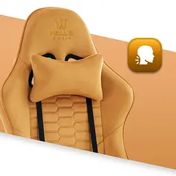 Комп'ютерне крісло Hell's HC-1000 Gold (тканина) - мініатюра 7